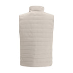 Beige Polyester Sleveless Jacket