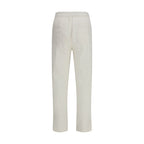 White Cotton Casual Pants