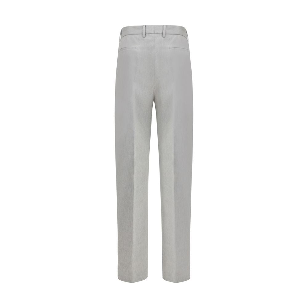 Gray Wool Casual Pants