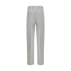 Gray Wool Casual Pants