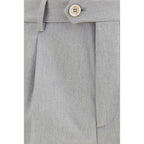 Gray Wool Casual Pants