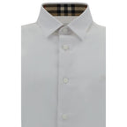 White Elastane Dress Shirt