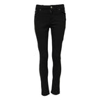 Black Cotton Skinny Jeans