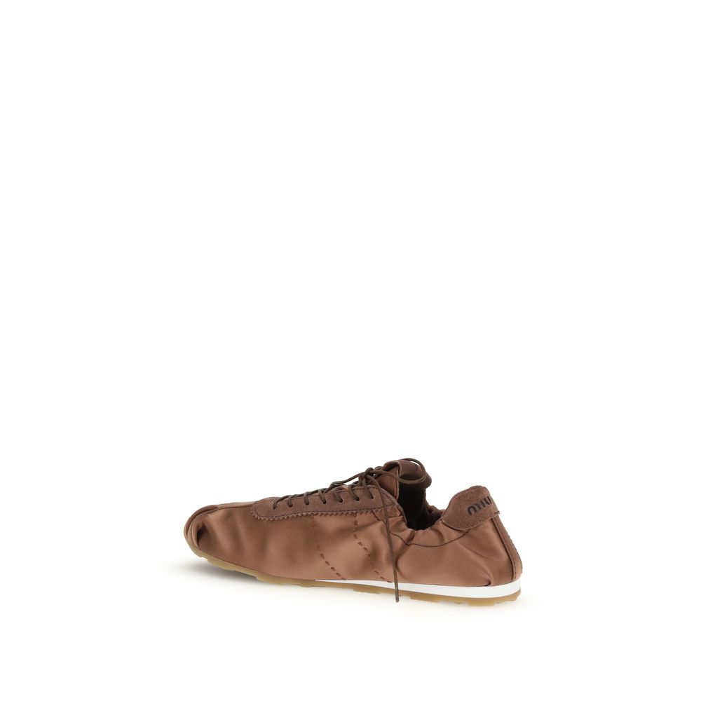 Brown Viscose Sneakers