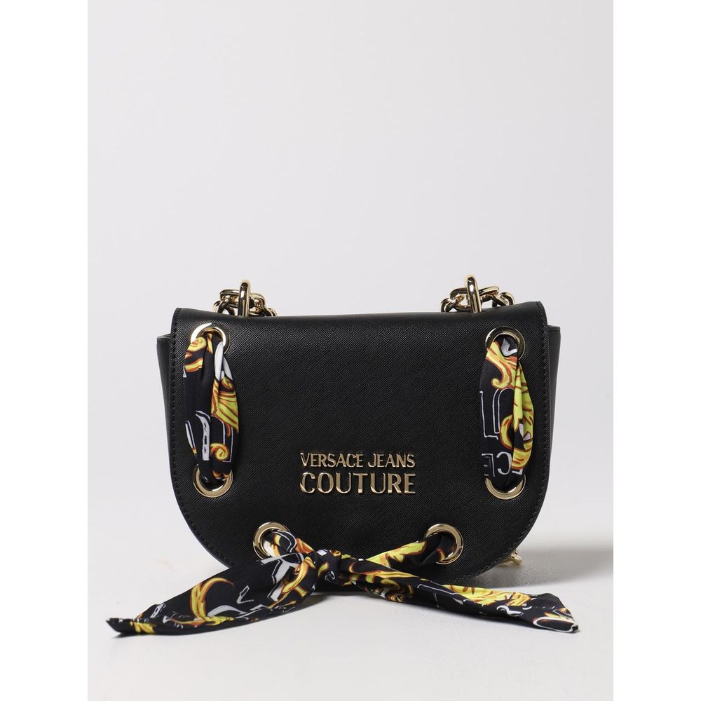 Black Artificial Leather Crossbody Bag