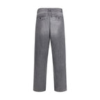 Gray Cotton Jeans Denim