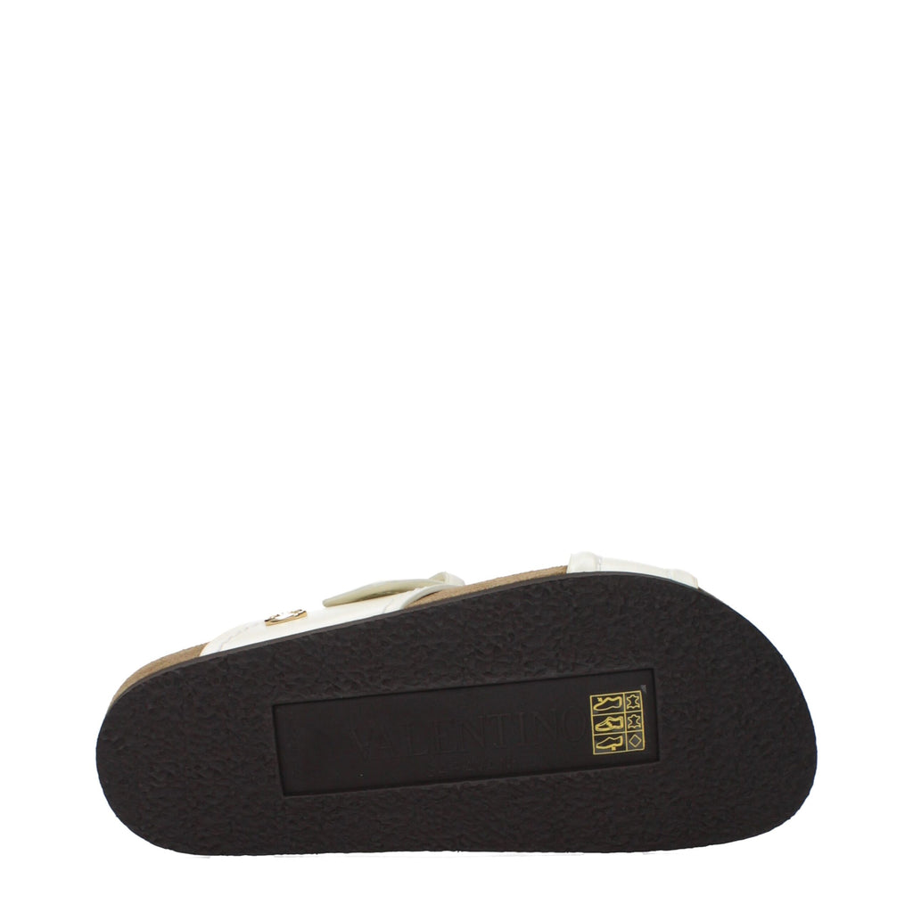 Beige Leather Slippers