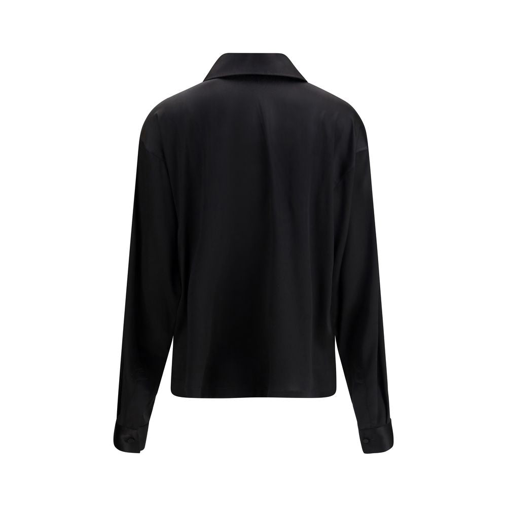 Black Silk Dress Shirt