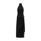 Black Polyester Casual Dress