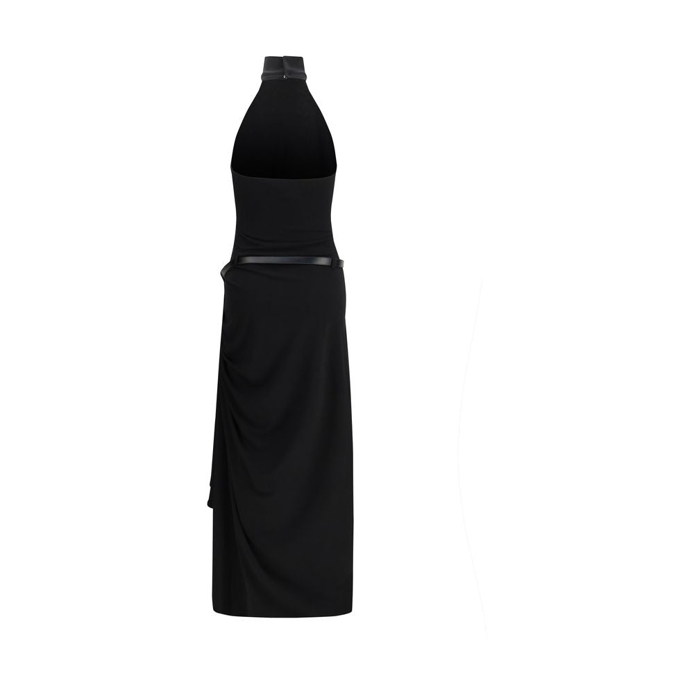 Black Polyester Casual Dress