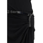 Black Polyester Casual Dress