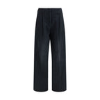 Black Cotton Casual Pants