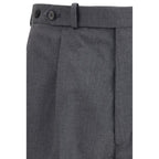 Gray Fleece Wool Dress Pants
