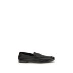 Black Goatskin Slip-On Loafers