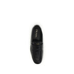 Black Goatskin Slip-On Loafers