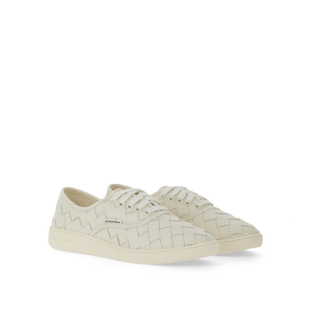 White Calfskin Low Top Sneakers