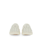 White Calfskin Low Top Sneakers