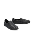 Black Calfskin Low Top Sneakers