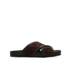 Brown Lamb Leather Sandals