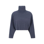 Blue Cashmere Turtleneck