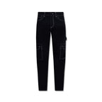 Black Cotton Cargo Pants