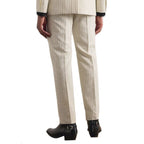 White Wool Flared Pants