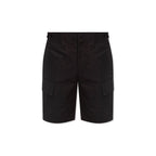 Black Cotton Cargo Shorts