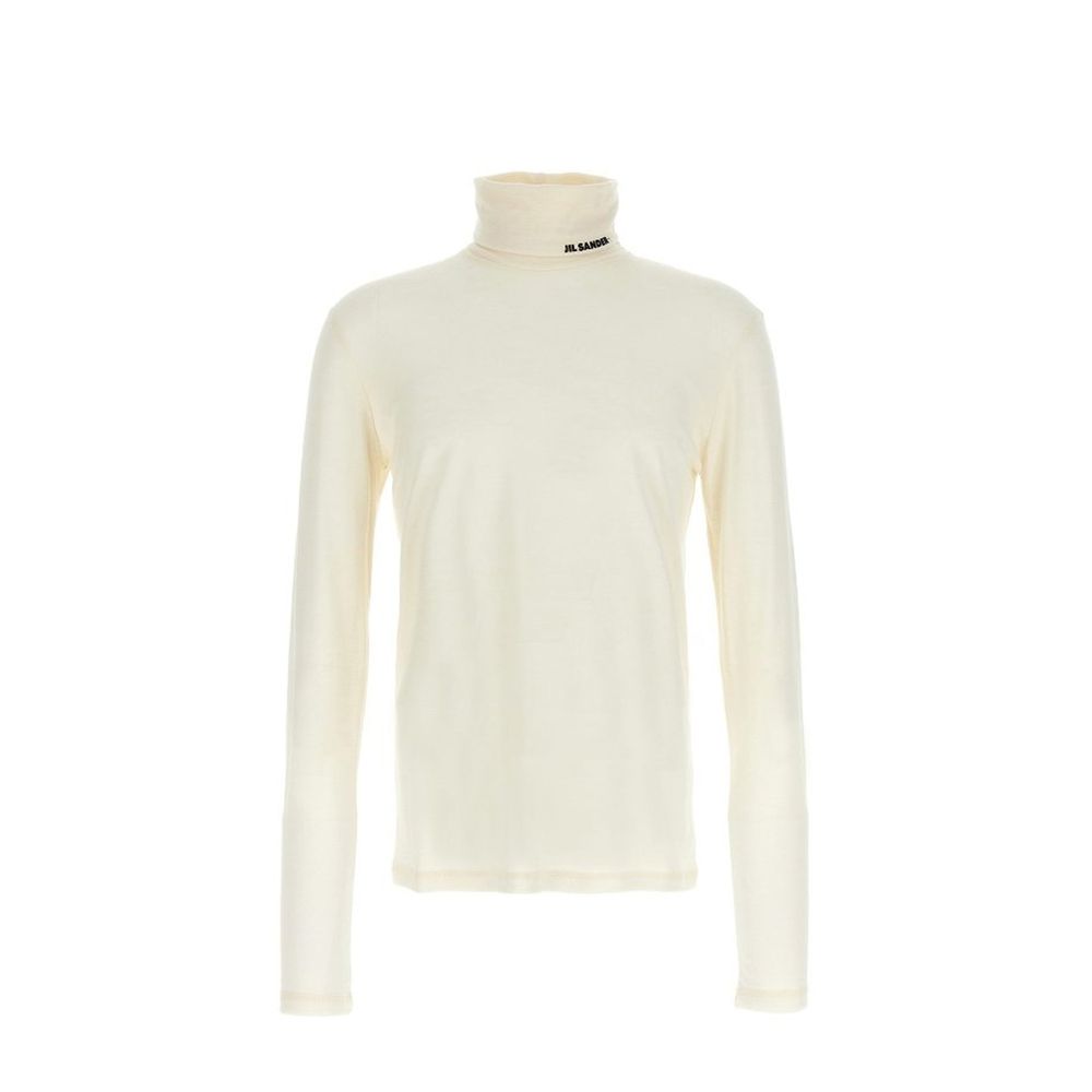 White Polyester Turtleneck