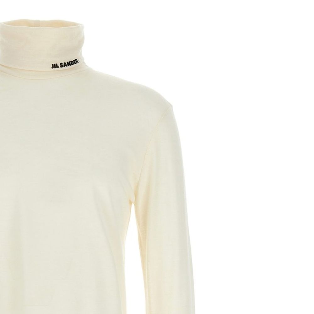White Polyester Turtleneck