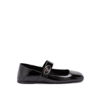 Black Calfskin Ballet Flats