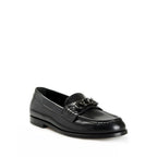 Black Leather Slip-On Loafers