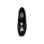 Black Leather Slip-On Loafers