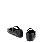 Black Calfskin Ballet Flats