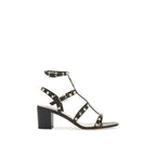 Black Calfskin Strap-On Sandals