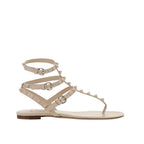Multicolor Calfskin Strap-On Sandals