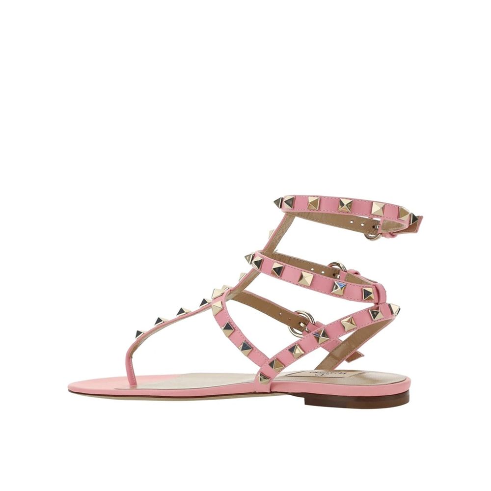 Multicolor Calfskin Flat Sandals