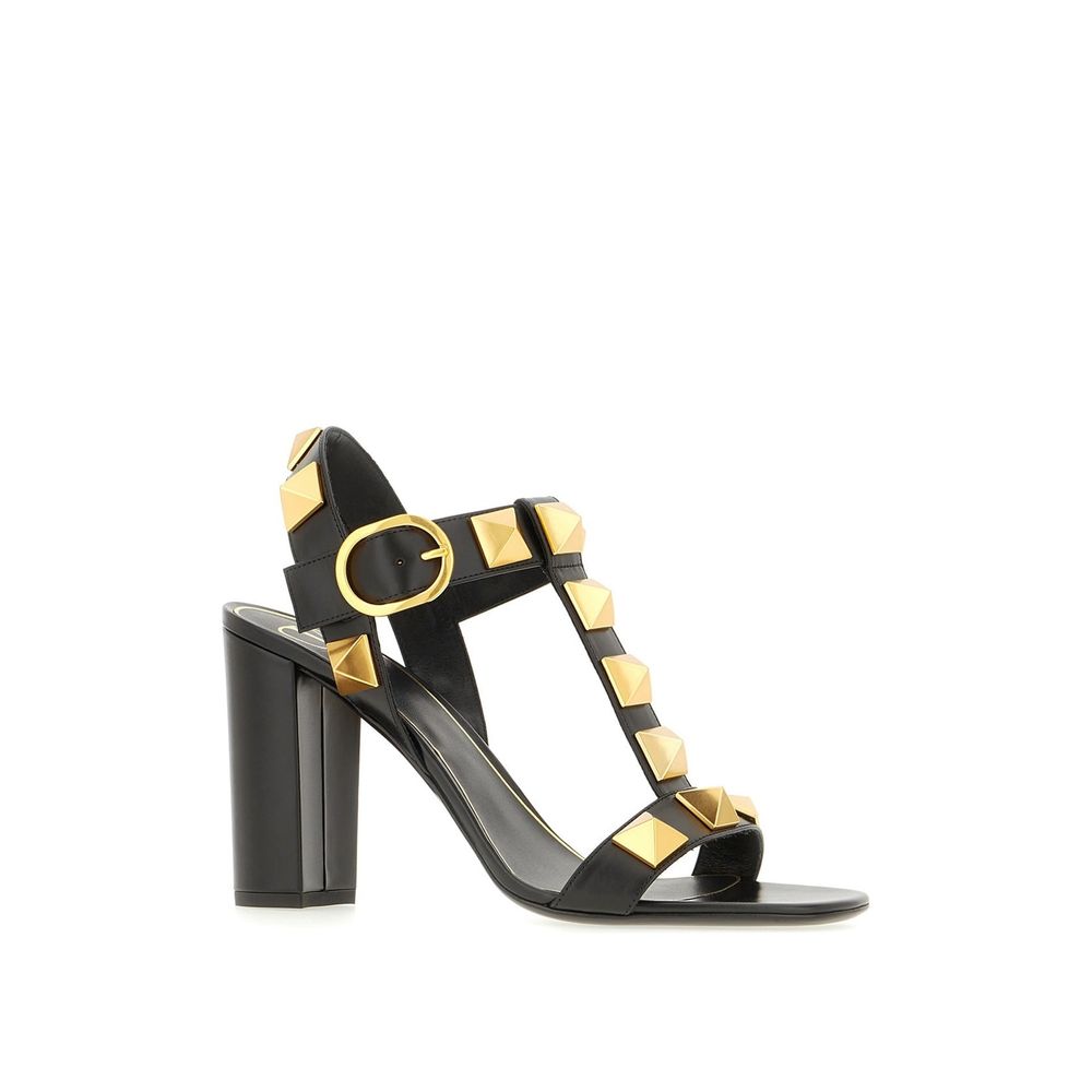 Black Calfskin Platform Sandals