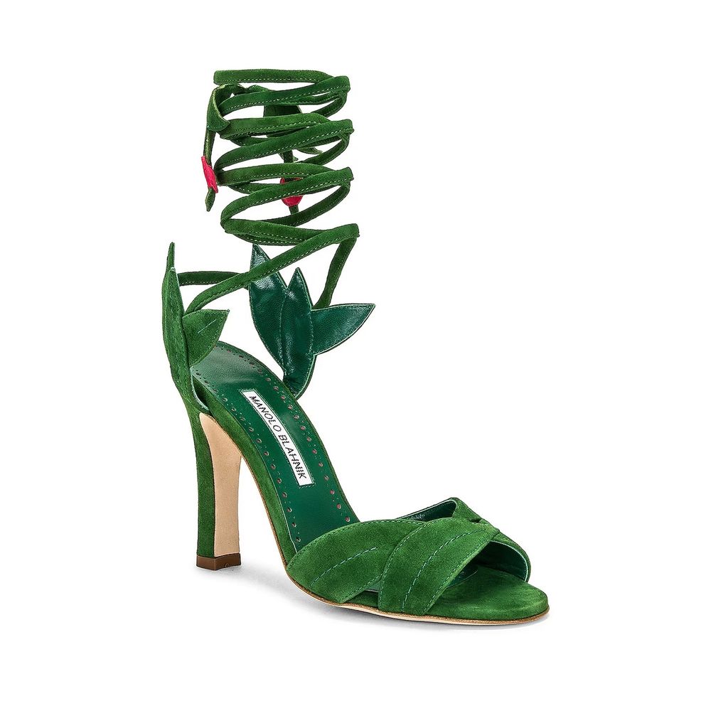 Bicolor Calfskin Stiletto Heel Sandals