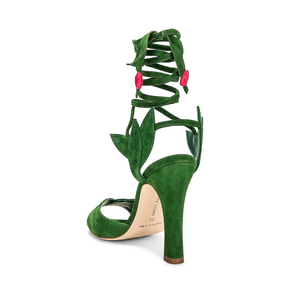 Bicolor Calfskin Stiletto Heel Sandals