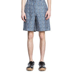 Blue Silk Knee Length