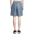 Blue Silk Knee Length
