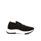 Black Fabric Athletic Sneakers