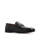 Black Calfskin Slip-On Loafers