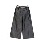 Black Viscose Casual Pants