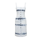 Blue Polyester Casual Dress