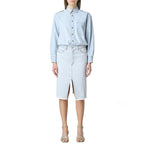 Blue Cotton Casual Dress
