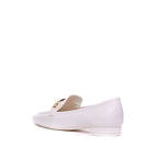 White Calfskin Slip-On Loafers