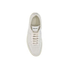 White Calfskin Low Top Sneakers
