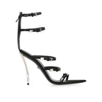 Black Calfskin Stiletto Heel Sandals