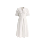 White Cotton Casual Dress